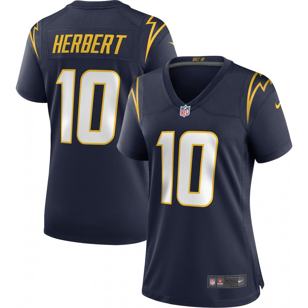 Justin Herbert Los Angeles Chargers Nike Women's Alternate Game Jersey - Navy-GridironStore